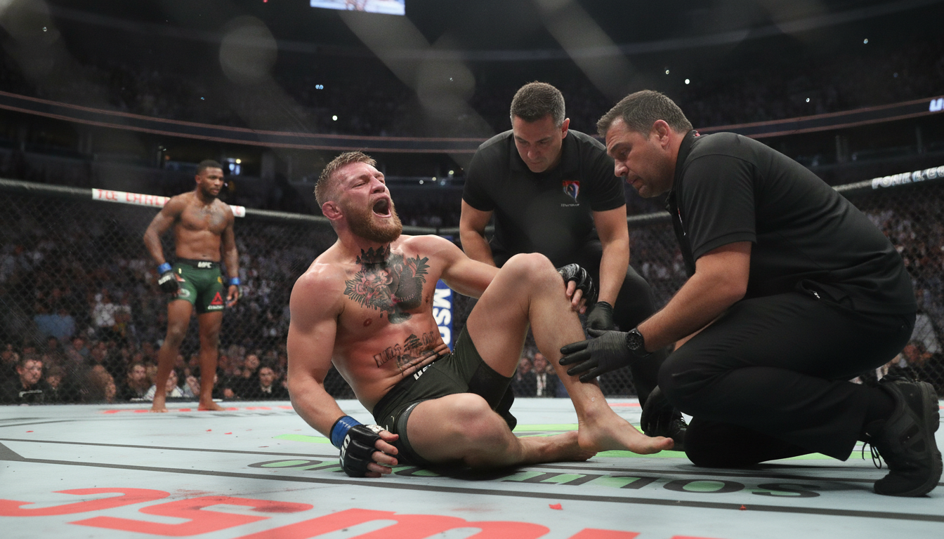 UFC 329 Shocker: McGregor's Return Derailed by Knee Injury, Holloway Claims TKO Victory