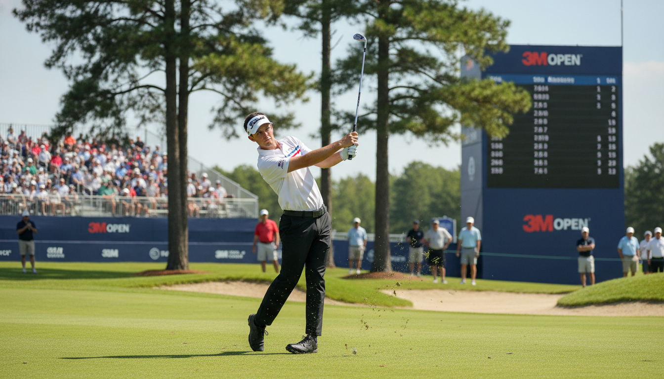 Jackson Koivun Leads 3M Open After Record-Setting Round