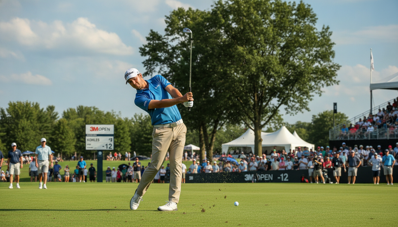 Ben Kohles Stuns 3M Open Field with Career-Low 62; Scheffler in Striking Distance