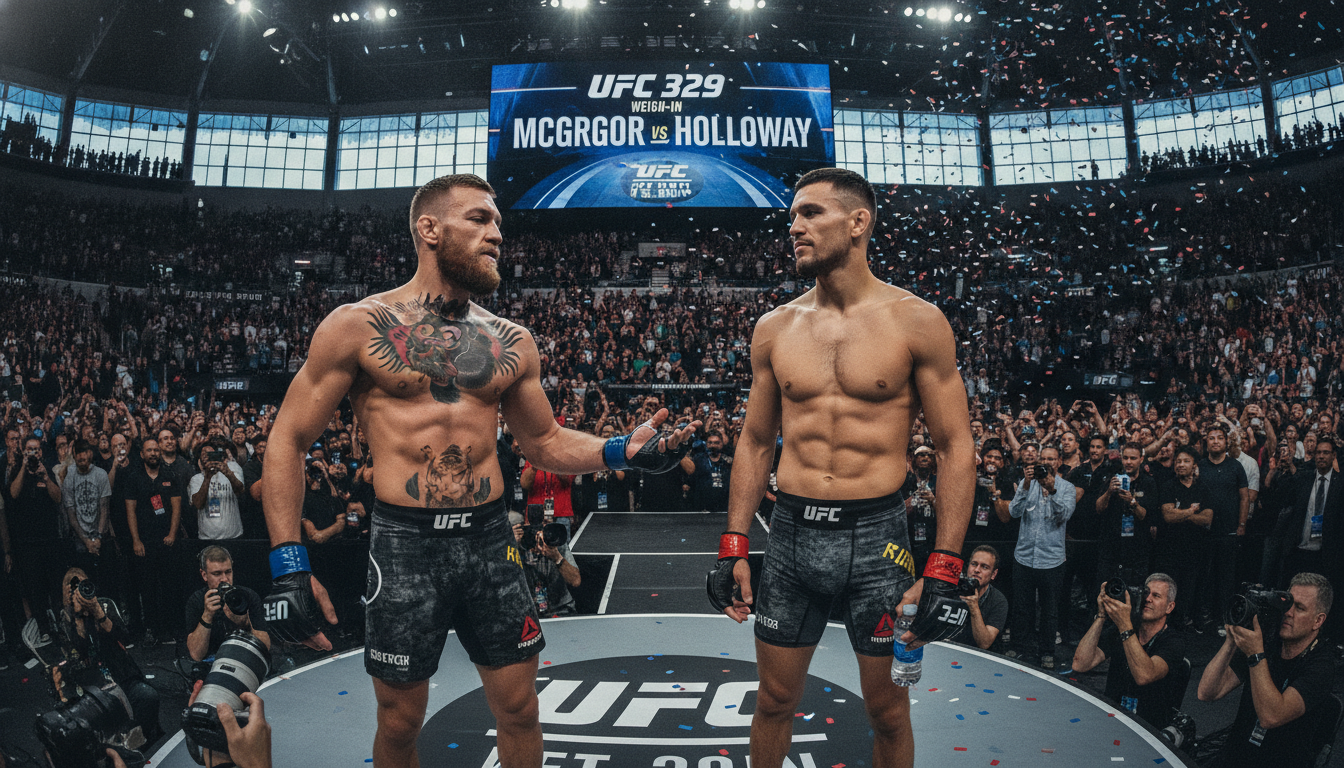 McGregor vs. Holloway II: Both Fighters Hit Welterweight Mark for Highly Anticipated UFC 329 Rematch