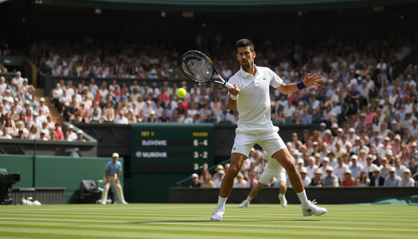 Djokovic Dominates Tsitsipas, Advances to Wimbledon Third Round