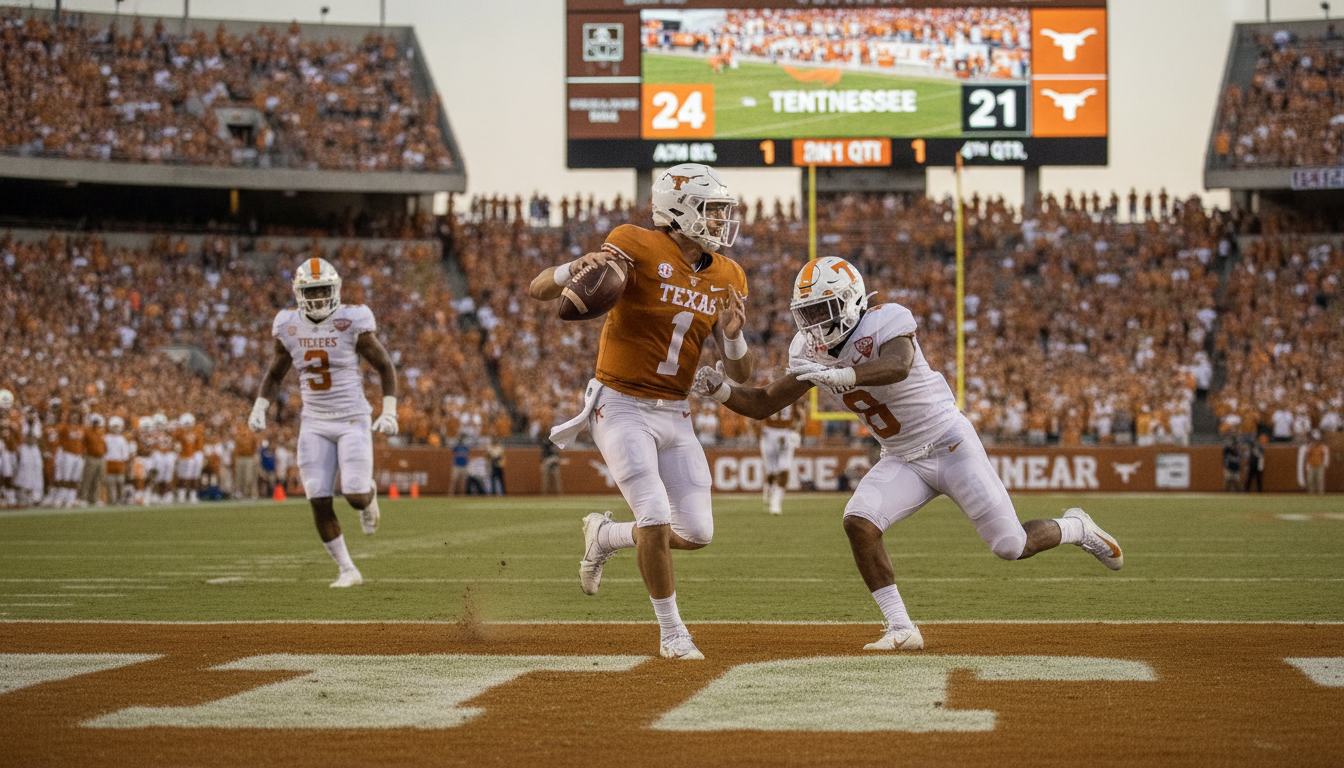 Undefeated Texas and Tennessee to Clash in Knoxville SEC Battle