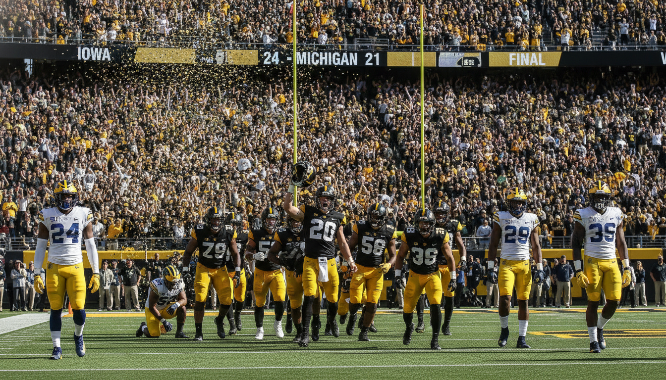 Iowa Upsets Michigan 20-19 with Last-Second Touchdown
