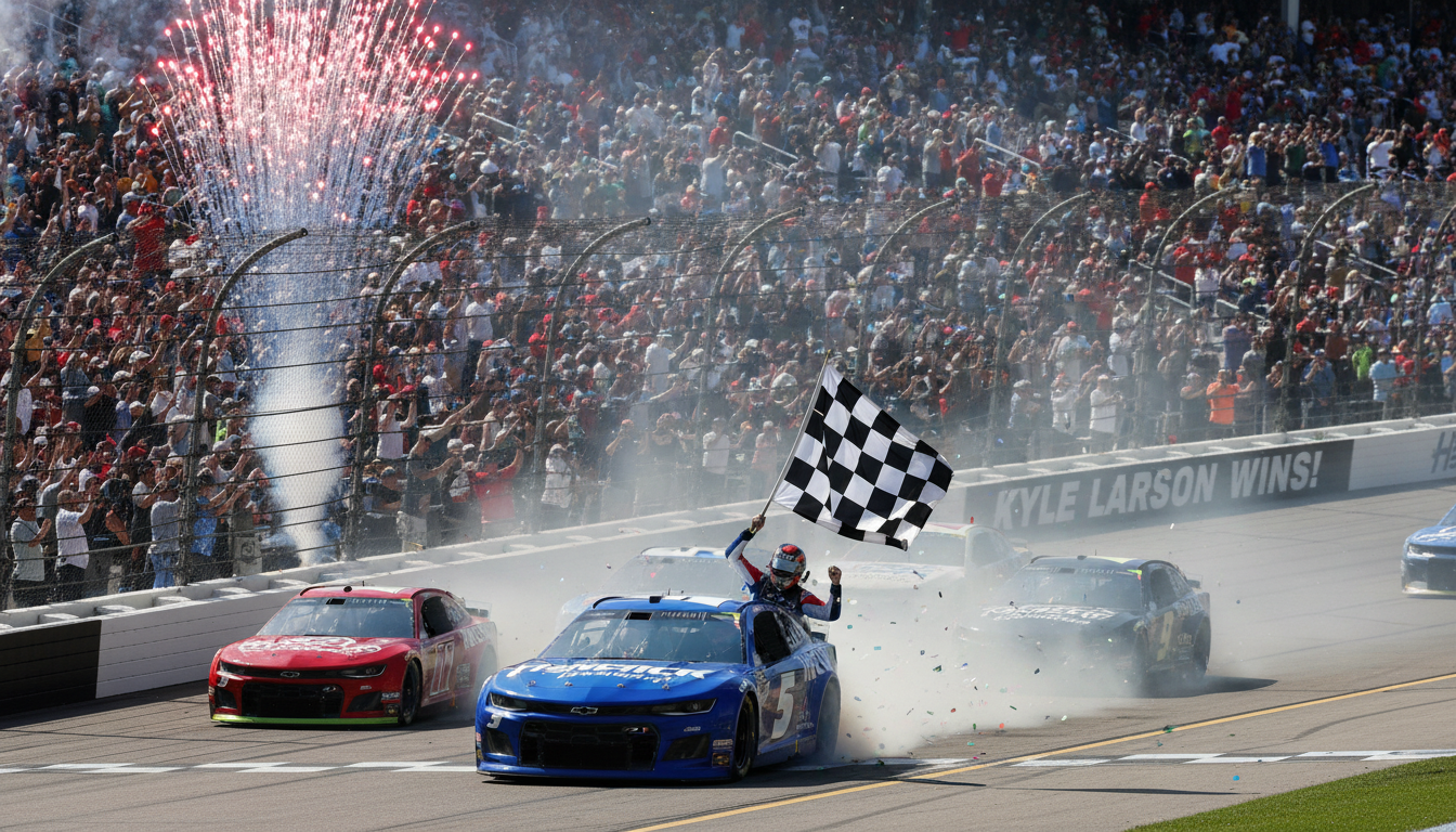 Larson Breaks 51-Race Winless Streak with Overtime Victory