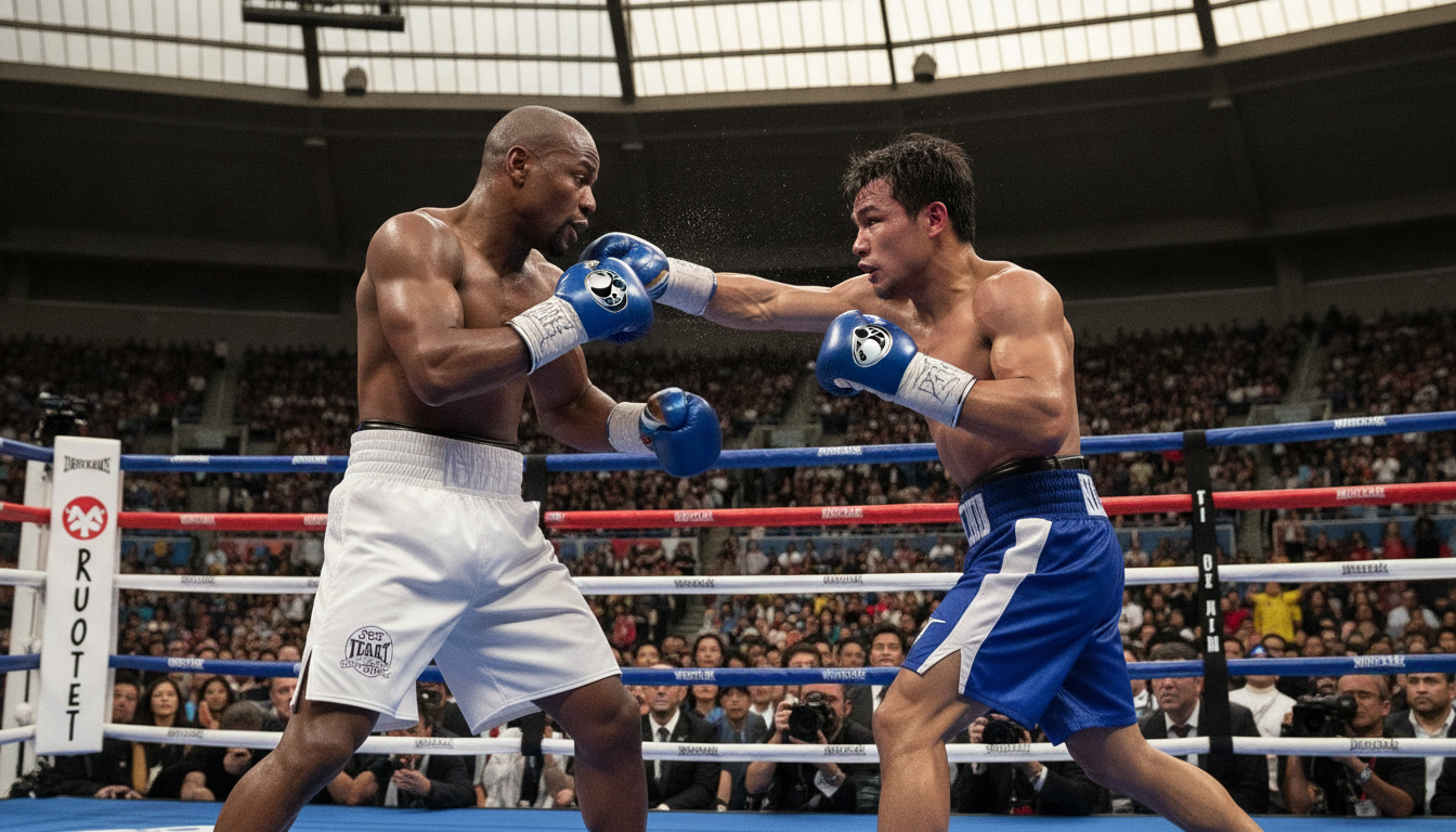 Mayweather vs. Pacquiao: Exhibition Spectacle Lights Up Las Vegas