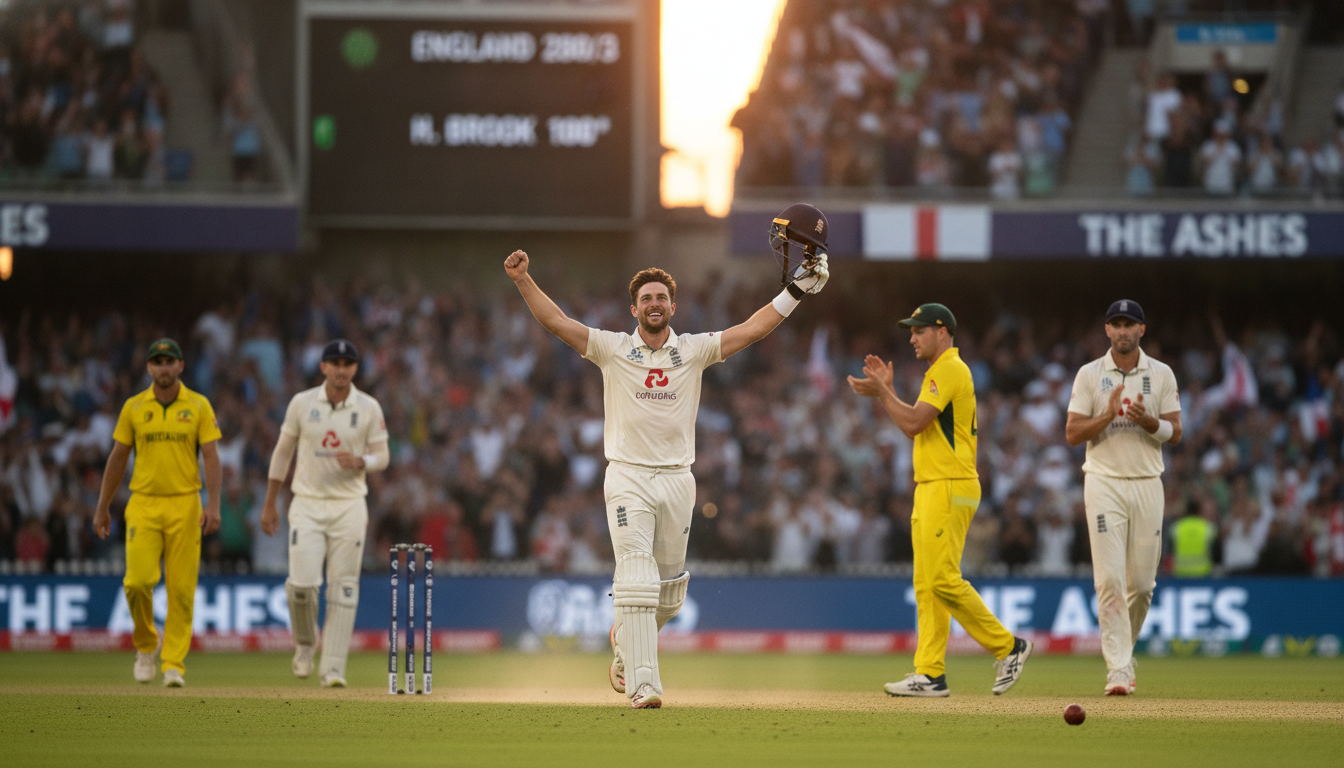 England's Harry Brook Scores Record Century in T20I Victory
