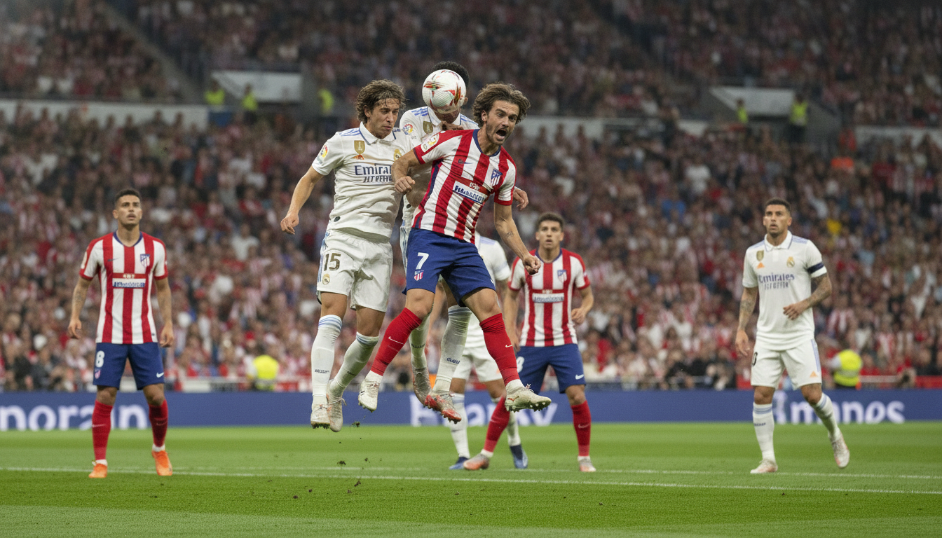 Atlético Madrid Edges Ten-Man Real Madrid 2-1 in Fiery Derby, Climbs La Liga Table