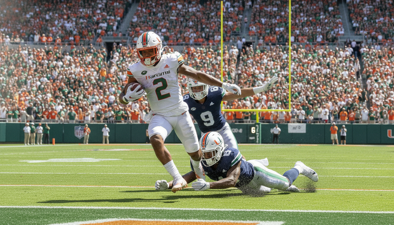 No. 7 Miami Unleashes Offensive Barrage in Dominant 77-7 Victory Over Florida A&M