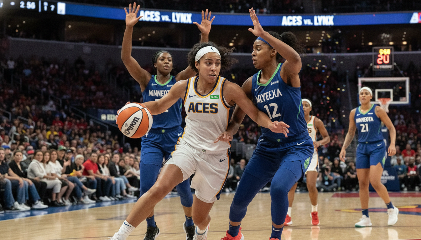 Jackie Young Scores Record-Tying 22 Points in First Quarter, Leads Aces to Dominant Victory