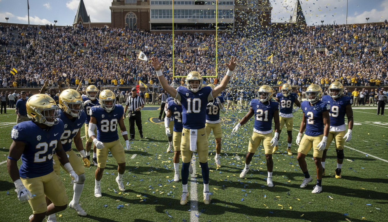 Notre Dame Routs Michigan State, Eyes Playoff Spot