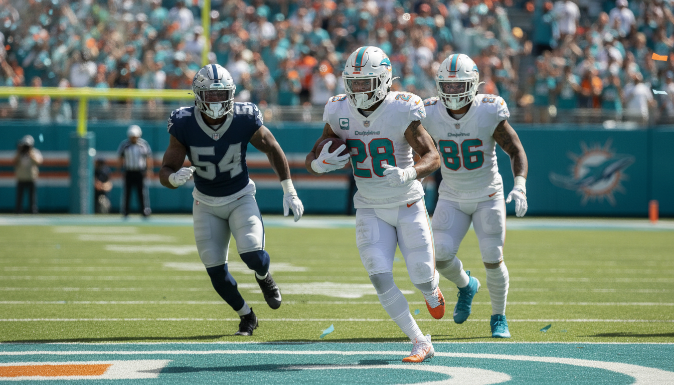 Dolphins RB De'Von Achane Out for Season with Torn ACL